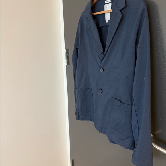 Ike Behar S NWOT travel blazer rayon/spandex Navy Lightweight - Picture 2 of 13